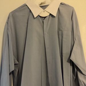 Men’s Light Blue French Cuff Dress Shirt